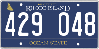 RI license plate 429048