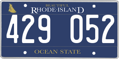 RI license plate 429052