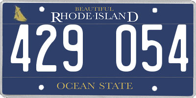 RI license plate 429054