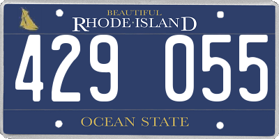 RI license plate 429055