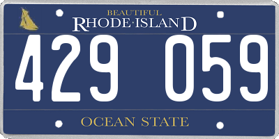 RI license plate 429059