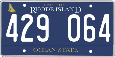 RI license plate 429064
