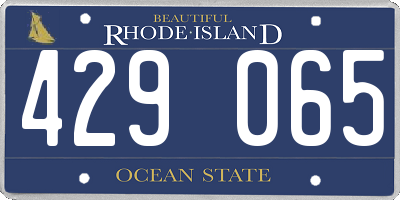 RI license plate 429065