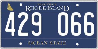 RI license plate 429066