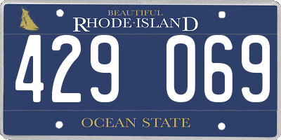 RI license plate 429069
