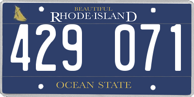 RI license plate 429071