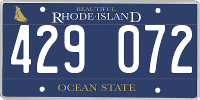 RI license plate 429072