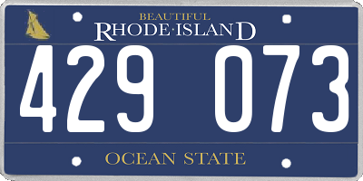 RI license plate 429073