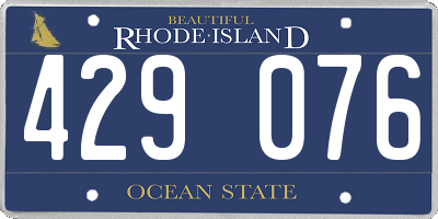 RI license plate 429076