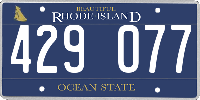 RI license plate 429077