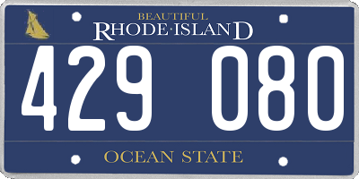 RI license plate 429080