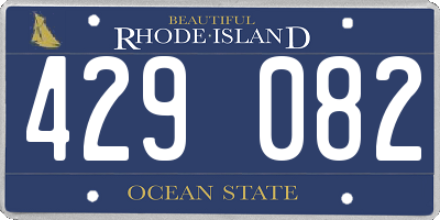 RI license plate 429082