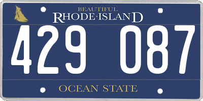 RI license plate 429087