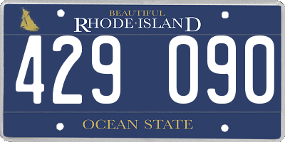 RI license plate 429090