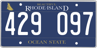 RI license plate 429097