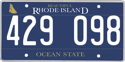 RI license plate 429098