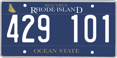 RI license plate 429101