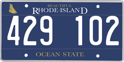 RI license plate 429102