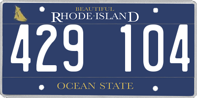 RI license plate 429104