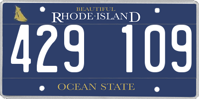 RI license plate 429109