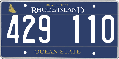 RI license plate 429110