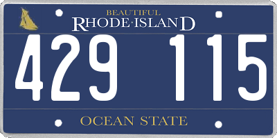 RI license plate 429115