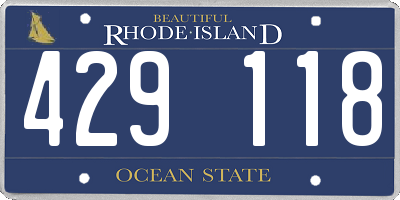 RI license plate 429118