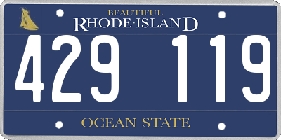 RI license plate 429119