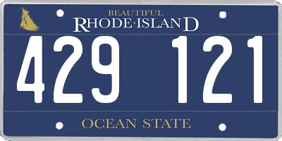 RI license plate 429121