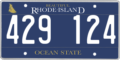 RI license plate 429124