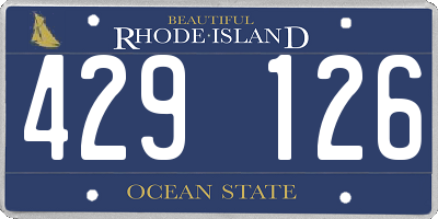 RI license plate 429126