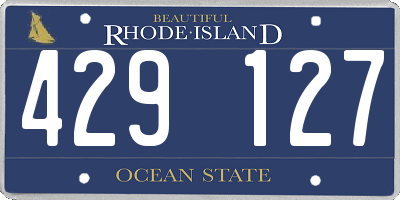 RI license plate 429127