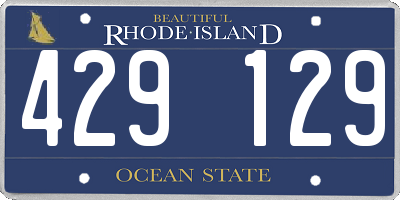 RI license plate 429129