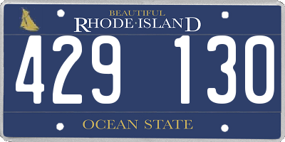 RI license plate 429130