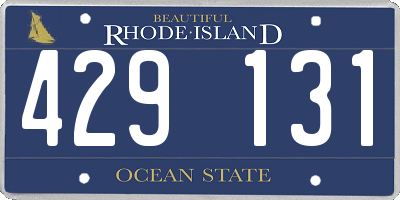 RI license plate 429131
