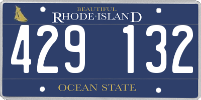 RI license plate 429132