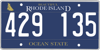 RI license plate 429135