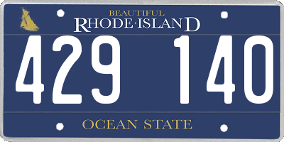 RI license plate 429140
