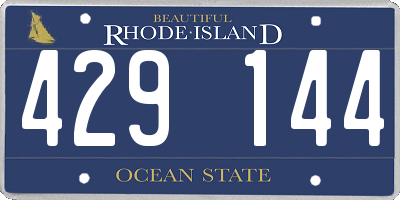 RI license plate 429144