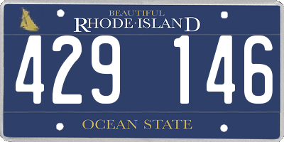 RI license plate 429146