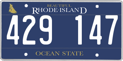 RI license plate 429147