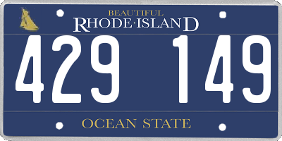 RI license plate 429149