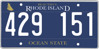 RI license plate 429151