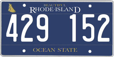 RI license plate 429152