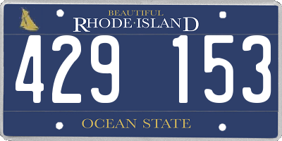 RI license plate 429153