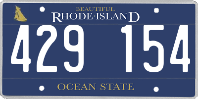 RI license plate 429154