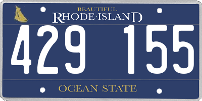 RI license plate 429155