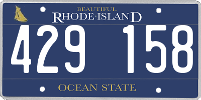 RI license plate 429158