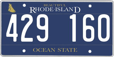 RI license plate 429160