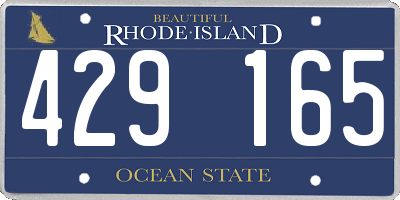 RI license plate 429165